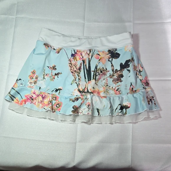 B Sofibella Floral Print Women's Pickleball Tennis Golf Medium Skort - Picture 1 of 7